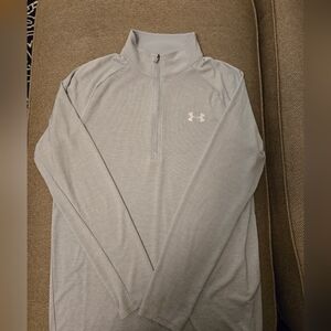 Mens Under Armour Light Gray Performance Pullover